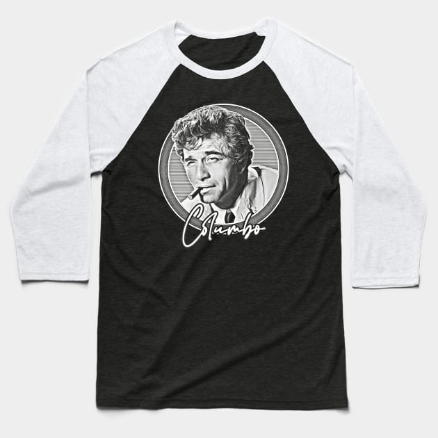 Columbo / Retro TV Fan Design Baseball T-Shirt by DankFutura